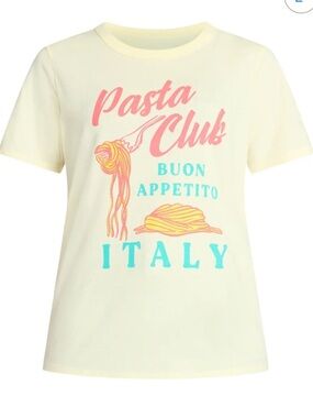 NWT Pasta Club Italy Graphic T-Shirt | Girls Size S 4–6 Doe